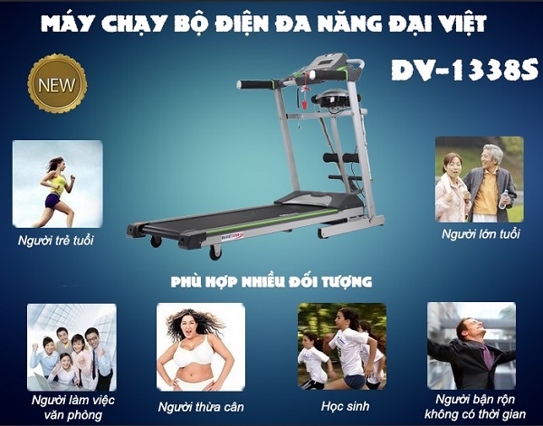 đối tượng sử dụng máy chạy bộ điện DV-1338S